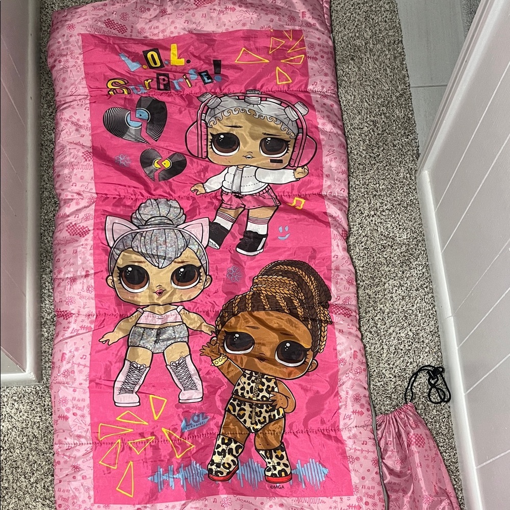 L.O.L. Surprise! Pink Sleeping Bag with Characters